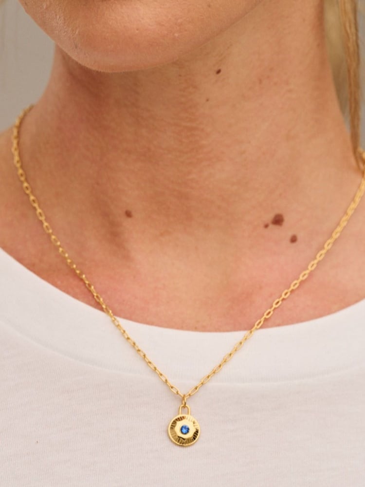 Orelia London Plated Birth Disc Necklace - Image 2 of 2 Orelia London Plated Birth Disc Necklace - Image 2 of 2