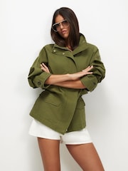 River Island Drop Hem Drawstring Utility Jacket - Imagen 1 de 4