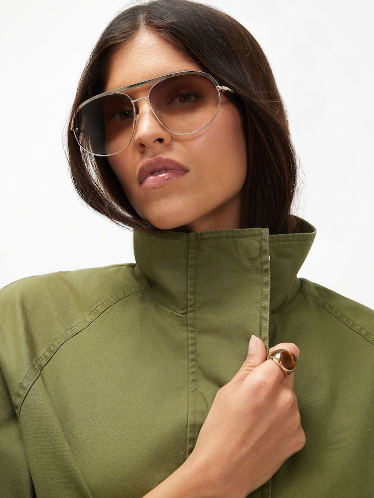 River Island Drop Hem Drawstring Utility Jacket - Imagen 2 de 4