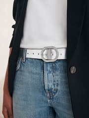 Silver Regular Metallic Belt - Image 1 of 4