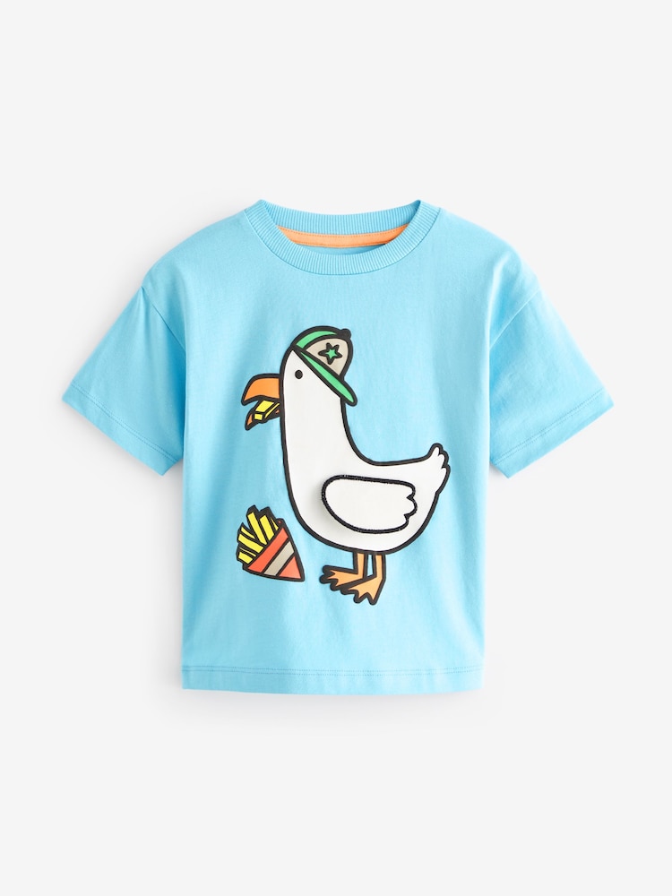 Blau/Grün - Kurzarm-T-Shirts mit Figuren aus 100 % Baumwolle im 3er-Pack (3M.–7J.) - Bild 2 von 6