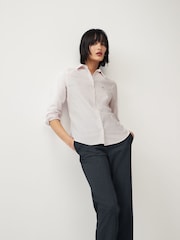 GANT Light Pink Fitted Stretch Oxford Striped Shirt - Image 2 of 8
