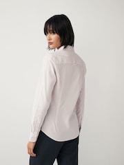 GANT Light Pink Fitted Stretch Oxford Striped Shirt - Image 3 of 8