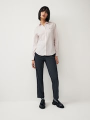 GANT Light Pink Fitted Stretch Oxford Striped Shirt - Image 4 of 8