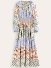 Boden Blue Smocked Waist Raglan Maxi Dress - Image 4 of 5