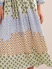 Boden Blue Smocked Waist Raglan Maxi Dress - Image 5 of 5