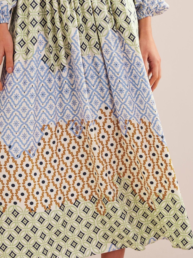 Boden Blue Smocked Waist Raglan Maxi Dress - Image 5 of 5 Boden Blue Smocked Waist Raglan Maxi Dress - Image 5 of 5