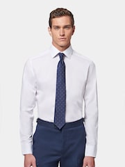 Peckham Rye White Poplin Long Sleeve 100% Cotton Shirt - Image 1 of 6