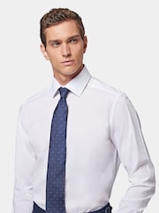 Peckham Rye White Poplin Long Sleeve 100% Cotton Shirt - Image 3 of 6
