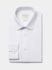 Peckham Rye White Poplin Long Sleeve 100% Cotton Shirt - Image 4 of 6