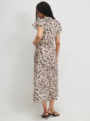 River Island Brown Leopard Print Midi Dress - Image 2 of 4