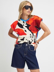 Хлопковая футболка с абстрактным принтом River Island Animal - Изображение 1 4