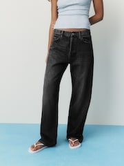 self. Black Relaxed Dad Straight Jeans - Image 2 of 8