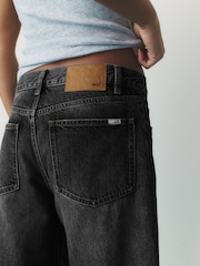 self. Black Relaxed Dad Straight Jeans - Image 5 of 8