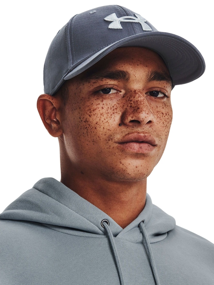 Under Armour Grey/Blue Mens UA Blitzing Hat - Image 3 of 3 Under Armour Grey/Blue Mens UA Blitzing Hat - Image 3 of 3