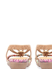 Pavers Brown Flat Strappy Sandals - Image 2 of 5
