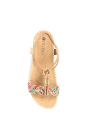 Pavers Brown Flat Strappy Sandals - Image 3 of 5
