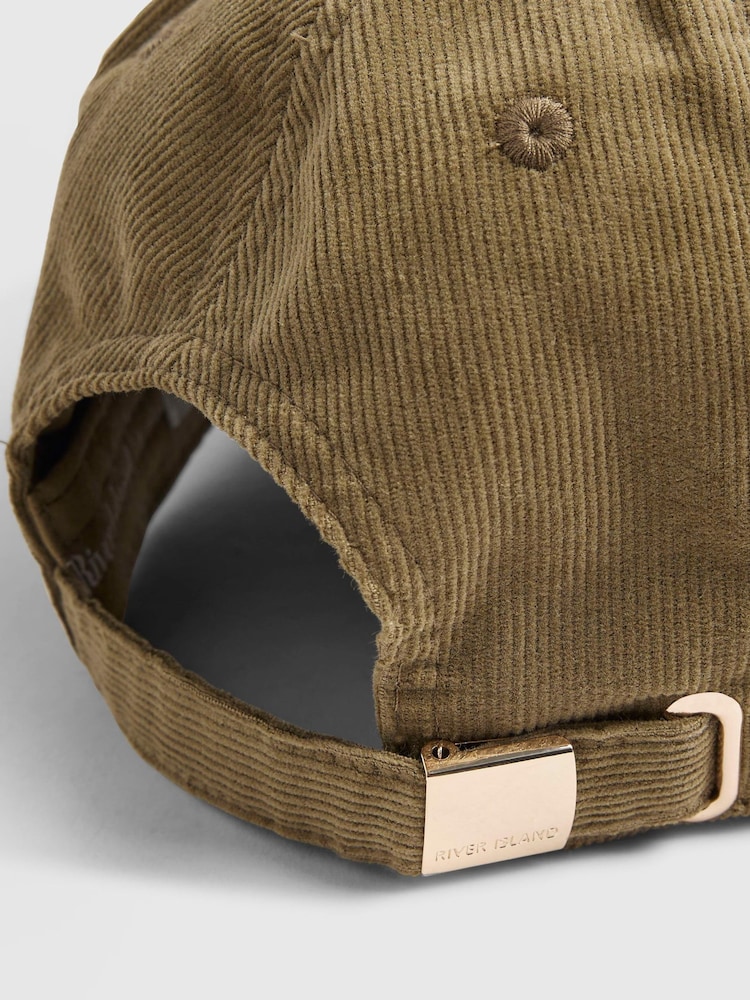 River Island Green Corduroy Cap - Image 4 of 4