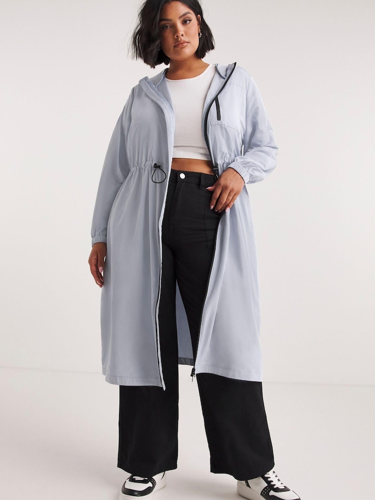 Simply Be Blue Parachute Parka - Image 3 of 4