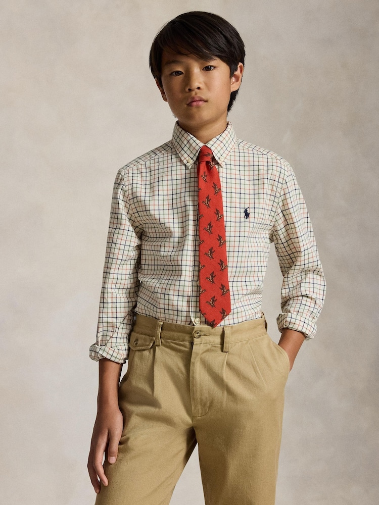 Polo Ralph Lauren Pink Button Down Twill Check Shirt - Image 1 of 6 Polo Ralph Lauren Pink Button Down Twill Check Shirt - Image 1 of 6