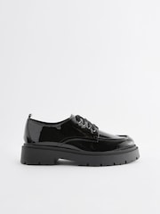 Black Patent Forever Comfort® Chunky Lace Up Shoes - Image 2 of 5