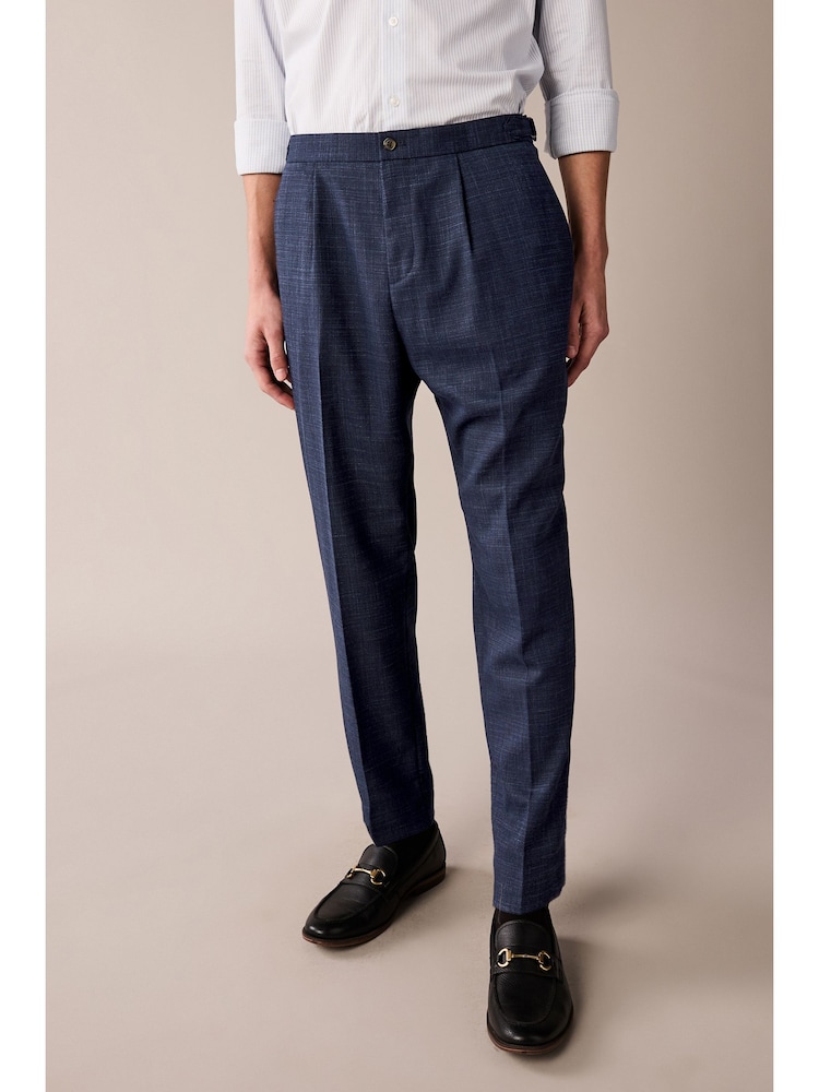 Marineblau/blau - Hose mit strukturierter Seitenverstellung - Bild 1 von 9 Marineblau/blau - Hose mit strukturierter Seitenverstellung - Bild 1 von 9