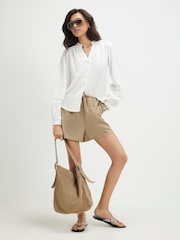 River Island Cotton Long Sleeve Pintuck Blouse - Slika 1 od 4
