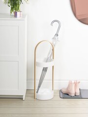 Umbra White Bellwood Umbrella Stand - Image 1 of 4