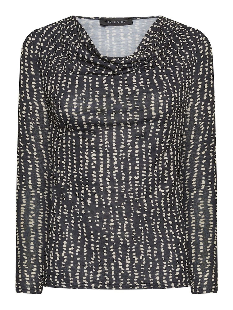 PixieGirl Petite Cowl Mânecă lungă Top - Imaginea 5 din 5