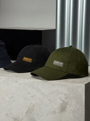 Barbour® International Norton Drill Sports 100% Cotton Black Cap - Image 6 of 7