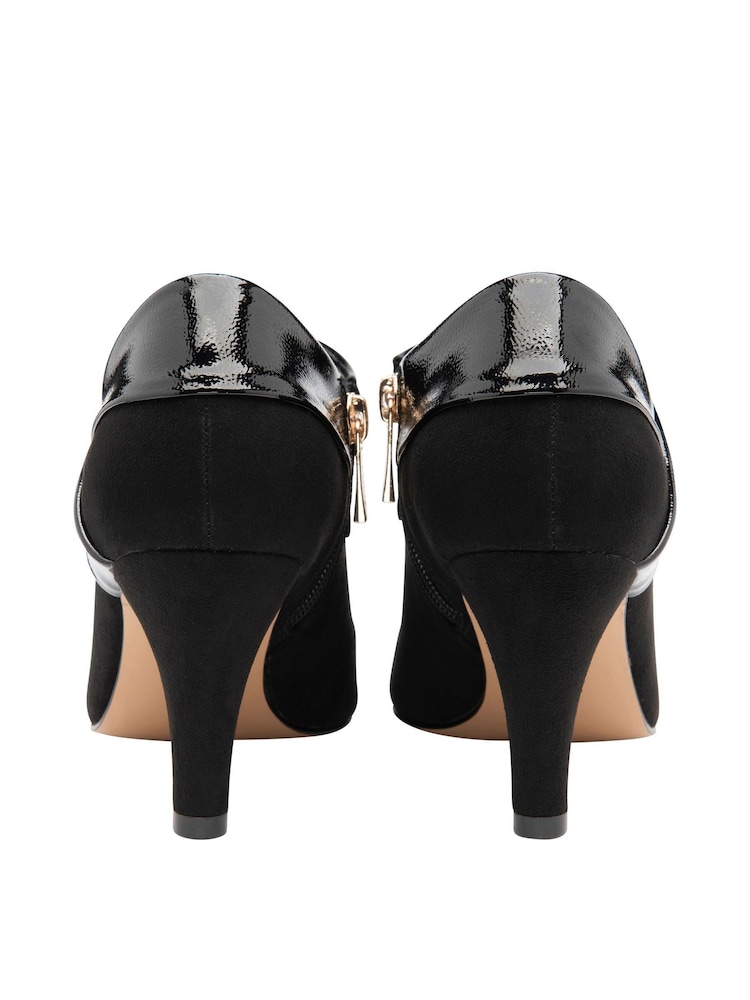 Lotus Jet Black Stiletto Heel Shoe Boots - Image 3 of 4