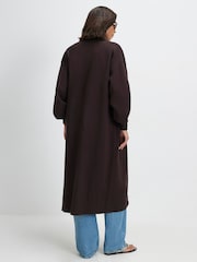 River Island Brown Ribbed Maxi Cardigan - Image 2 of 4