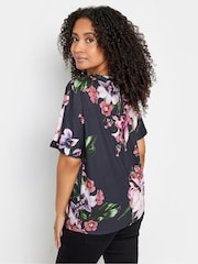 M&Co Petite Keyhole Short Sleeve Top - Bild 3 von 5