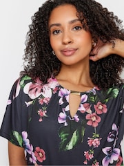 M&Co Petite Keyhole Short Sleeve Top - Bild 4 von 5