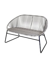 Charles Bentley Grey Zanzibar Garden 2 Seater Bench - Image 2 of 2
