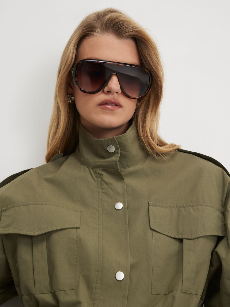 River Island Green Femme Utility Jacket - Image 4 of 4 River Island Green Femme Utility Jacket - Image 4 of 4