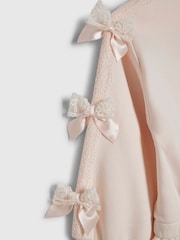 River Island Pink Poetcore Bow Zip Thru Jacket & Joggers Set - Image 4 of 5