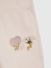 River Island Pink Poetcore Bow Zip Thru Jacket & Joggers Set - Image 5 of 5