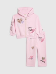River Island Graffiti Zip Hoodie & Wide Leg Joggers Set - Bilde 2 av 5