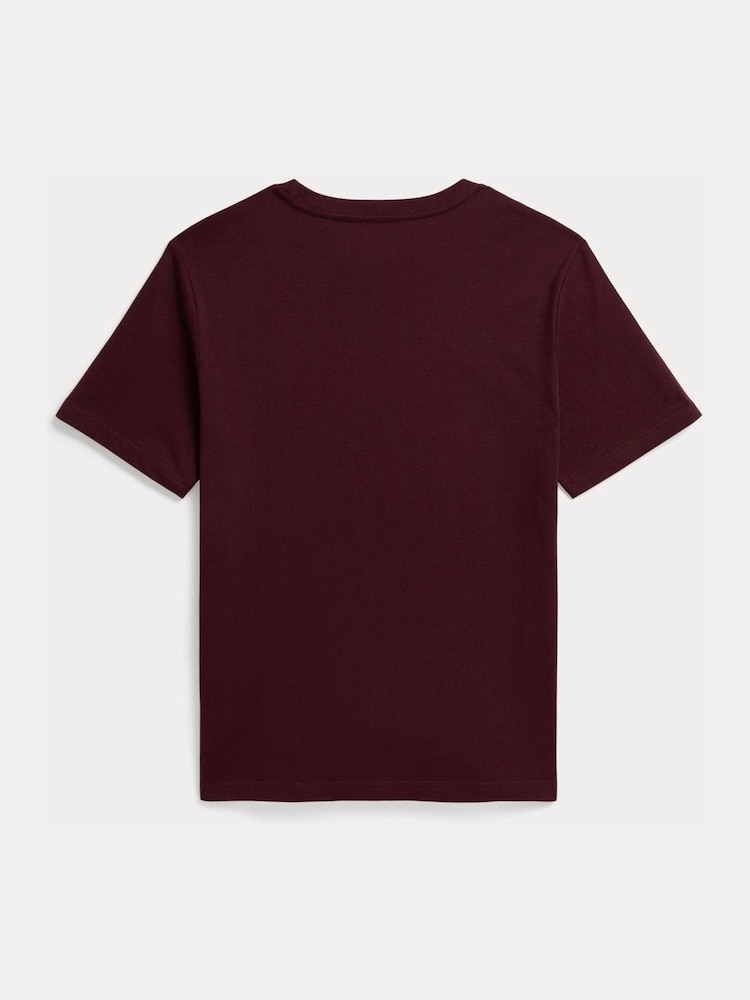 Polo Ralph Lauren Maroon Red Logo Jersey T-Shirt - Image 2 of 2 Polo Ralph Lauren Maroon Red Logo Jersey T-Shirt - Image 2 of 2