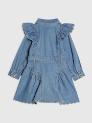 River Island Blue Belted Denim Prom Dress - Image 2 of 4