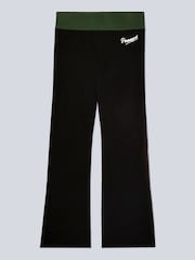 Negro/verde - Pantalones de punto bootcut con banda en contraste para mujer de Pineapple - Imagen 5 de 6