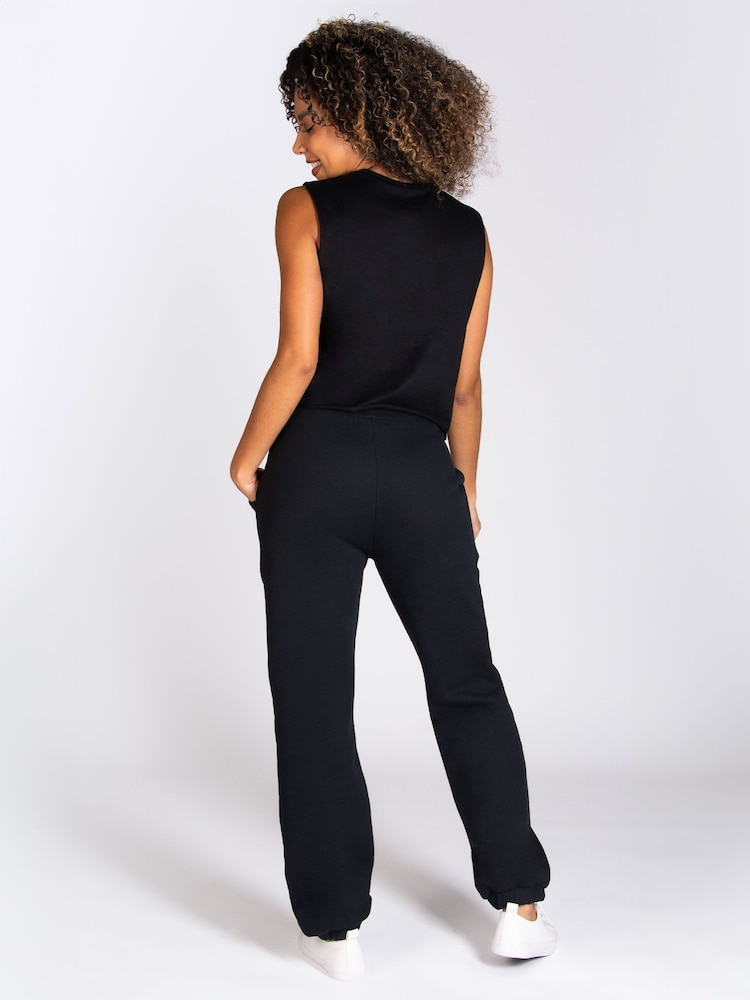 Pineapple Black Essential Womens Cuff Joggers - Image 4 of 5