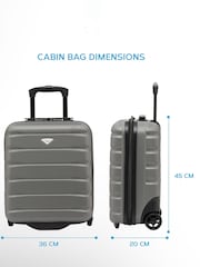 Flight Knight 45x36x20cm EasyJet Underseat 2 Wheel ABS Hard Case Cabin Carry On Hand Luggage - Image 2 of 8