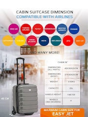 Flight Knight 45x36x20cm EasyJet Underseat 2 Wheel ABS Hard Case Cabin Carry On Hand Luggage - Image 8 of 8