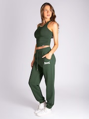 Pineapple Green Oversized Womens Pocket Cuffed Joggers - Image 3 of 8
