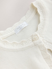 Ecru Occasion Bridesmaid knitted Cardigan Shrug (3mths-16yrs) - Image 3 of 4