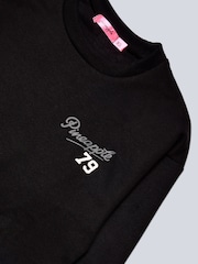 Pineapple Black Longline Womens Logo Sweatshirt - Image 6 of 7