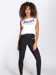 Pineapple White Womens 100% Cotton Sleeveless Vest - Image 2 of 6
