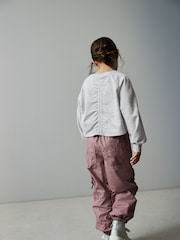 Grey Boxy Ruched Back Long Sleeve Cuffed T-Shirt (3-16yrs) - Image 4 of 7